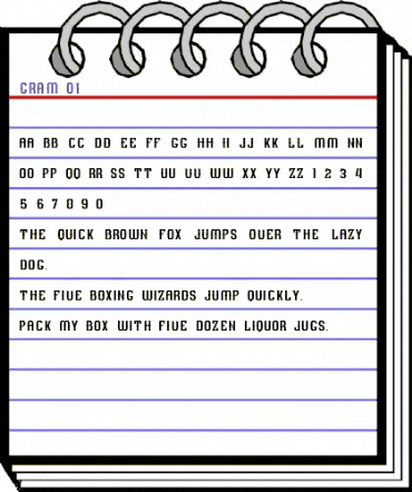 GRAM 01 Regular animated font preview