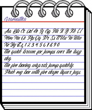 Gramattica Regular animated font preview