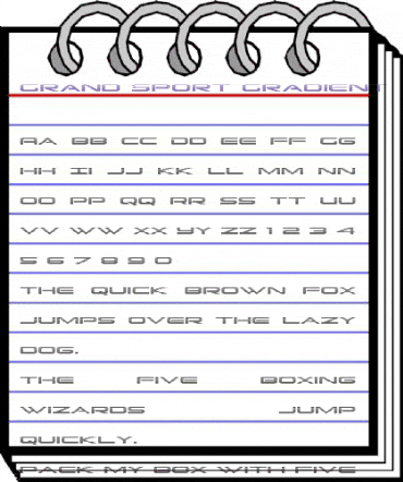 Grand Sport Gradient Regular animated font preview