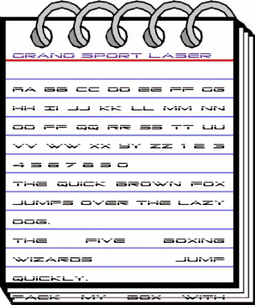 Grand Sport Laser Regular animated font preview