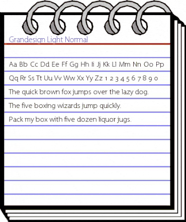Grandesign Light Normal animated font preview Grandesign Light Normal animated font preview