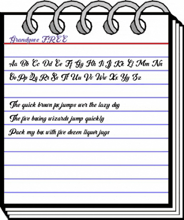 Grandyose FREE Regular animated font preview