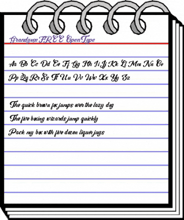 Grandyose FREE Regular animated font preview