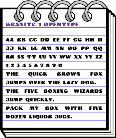 GranitC Regular animated font preview