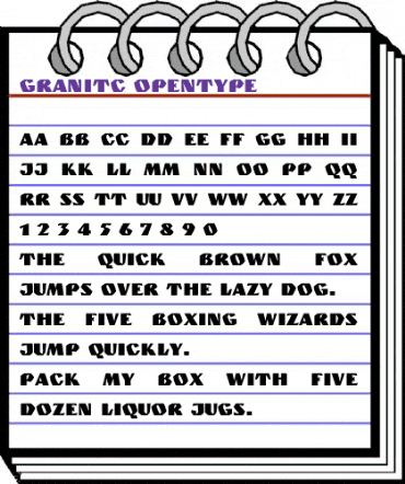 GranitC Regular animated font preview