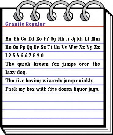 Granite Regular animated font preview