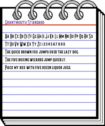 Grantmouth Standard Regular animated font preview