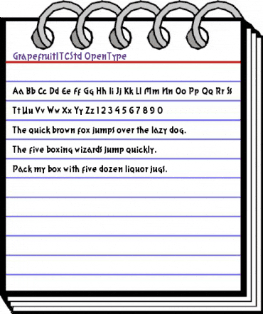 Grapefruit ITC Std Regular animated font preview