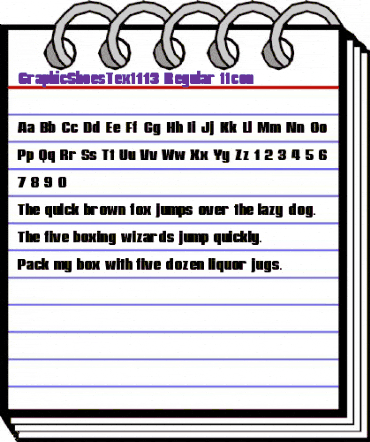 GraphicShoesText113 Regular animated font preview