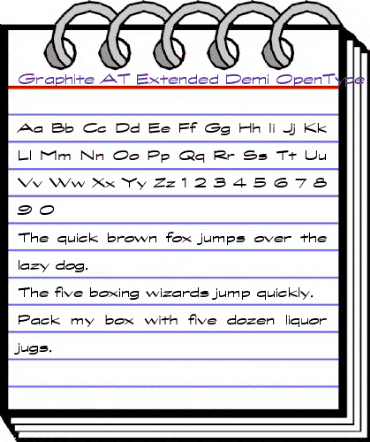 Graphite AT Extended Demi Regular animated font preview Graphite AT Extended Demi Regular animated font preview