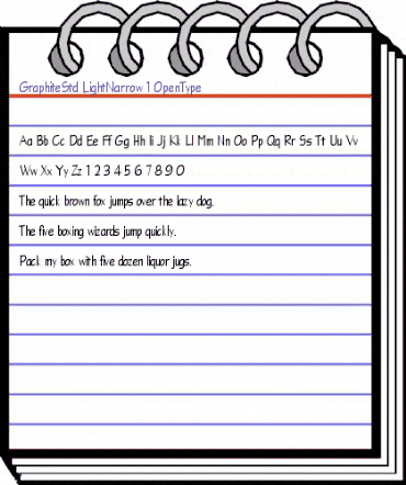 Graphite Std Light Narrow animated font preview