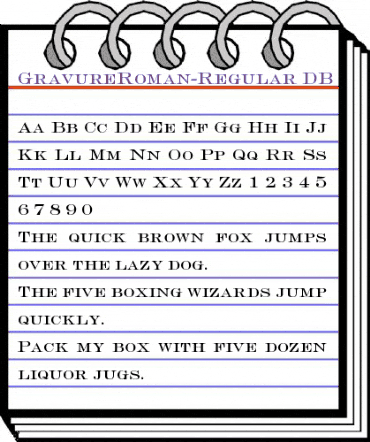 GravureRoman DB Regular animated font preview