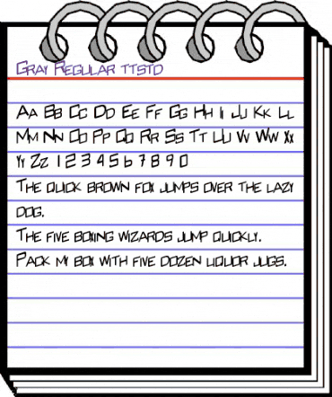 Gray Regular animated font preview