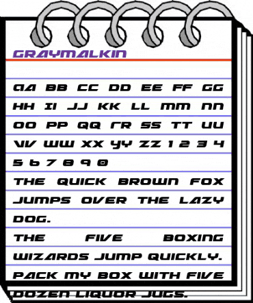 Graymalkin Regular animated font preview