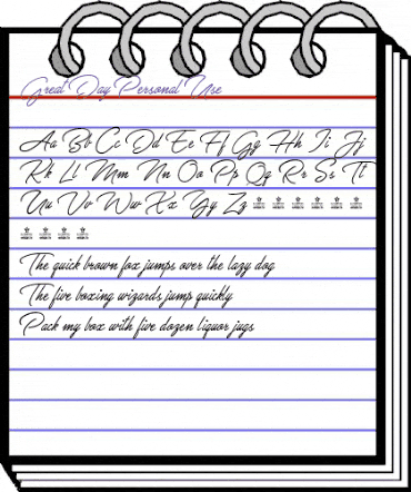 Great Day Personal Use Regular animated font preview