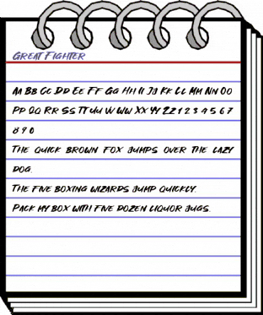 Great Fighter Regular animated font preview