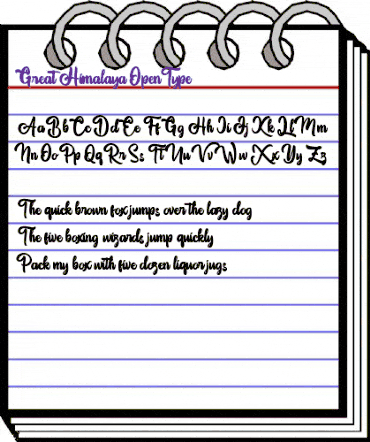 Great Himalaya Regular animated font preview