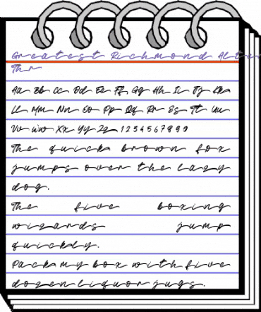 Greatest Richmond Alternate Thr Regular animated font preview