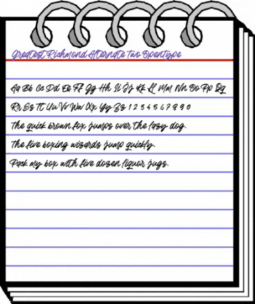 Greatest Richmond Alternate Two Regular animated font preview