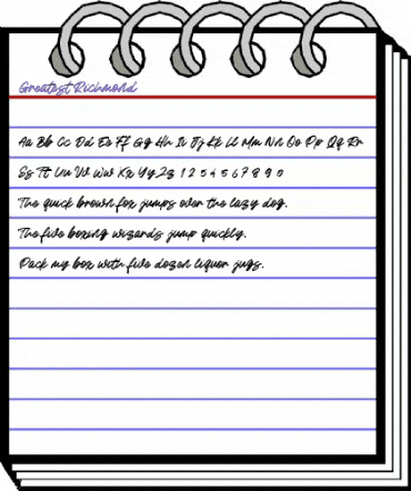 Greatest Richmond Regular animated font preview