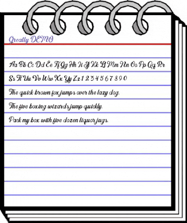 Greatly DEMO Regular animated font preview