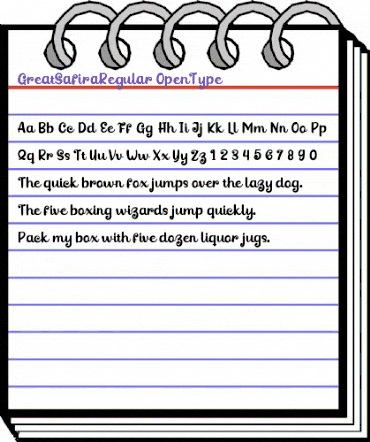 Great Safira Regular animated font preview Great Safira Regular animated font preview