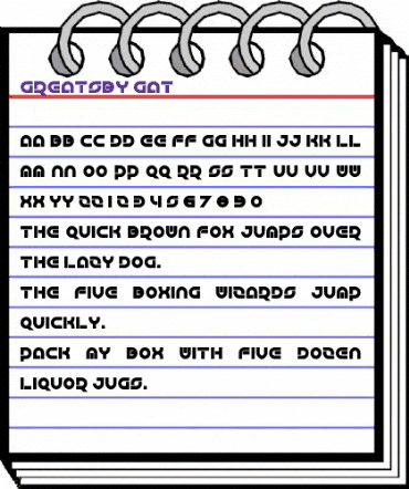 Greatsby Gat Regular animated font preview