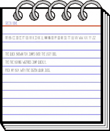 GREEN HOME Regular animated font preview