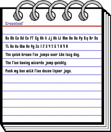 Greenleaf Regular animated font preview