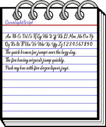 Greenlight Script Regular animated font preview Greenlight Script Regular animated font preview