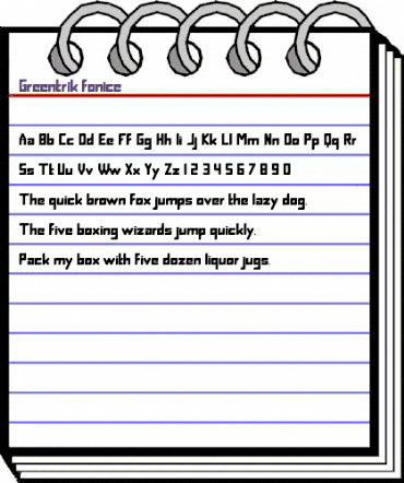 Greentrik fonice Regular animated font preview