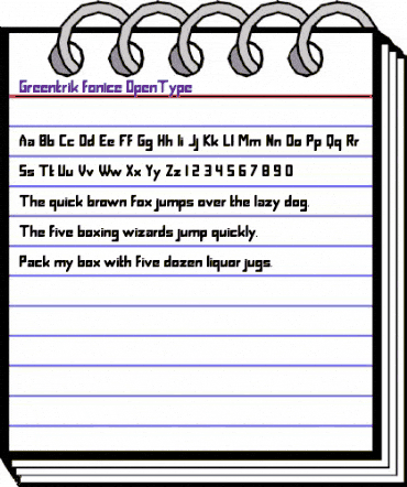 Greentrik fonice Regular animated font preview