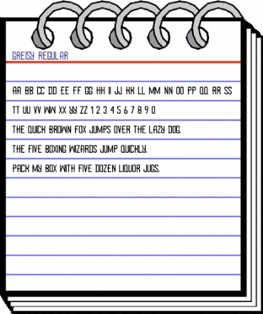 Greisy Regular animated font preview Greisy Regular animated font preview