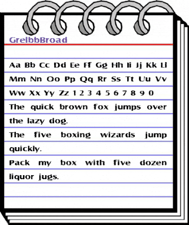 GrelbbBroad Regular animated font preview