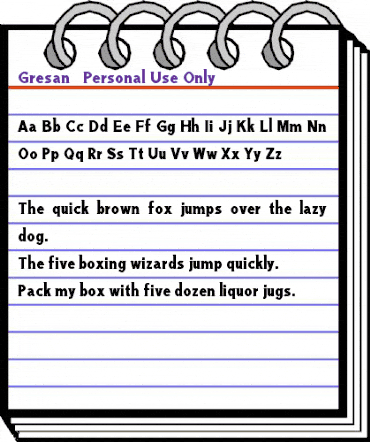 Gresan - Personal Use Only Regular animated font preview