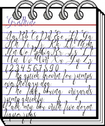 Gresthine Regular animated font preview
