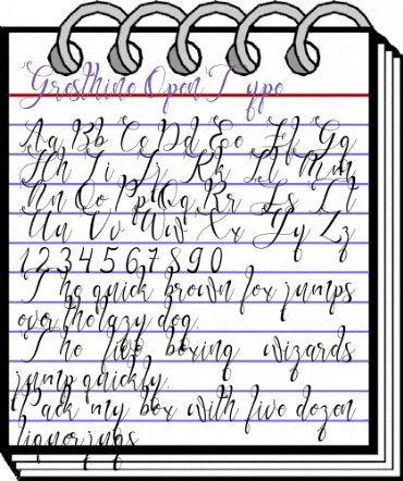 Gresthine Regular animated font preview