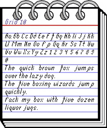 Grid-10 Regular animated font preview