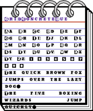 GridConcreteDue Regular animated font preview GridConcreteDue Regular animated font preview