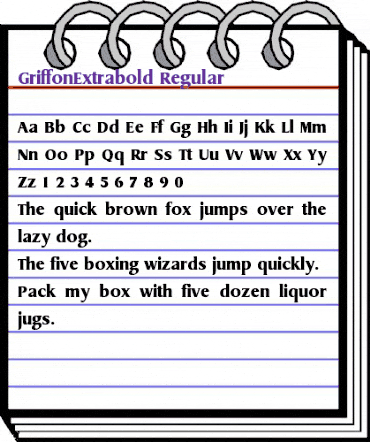 GriffonExtrabold Regular animated font preview