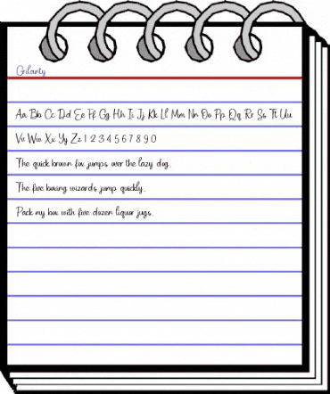 Grilanty Regular animated font preview