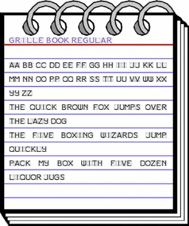 Grille Book Regular animated font preview
