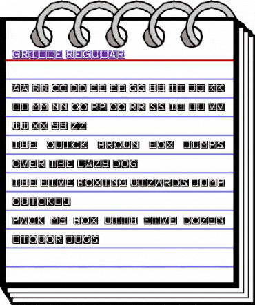 Grille Regular animated font preview