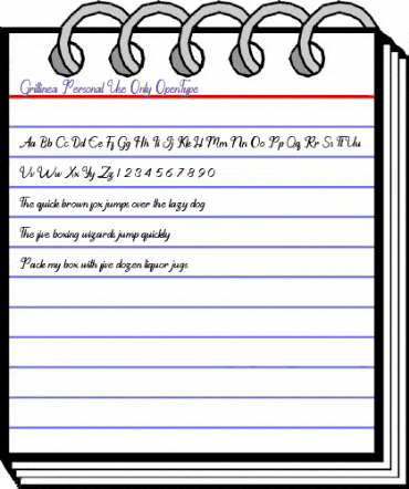 Grillinea Personal Use Only Regular animated font preview