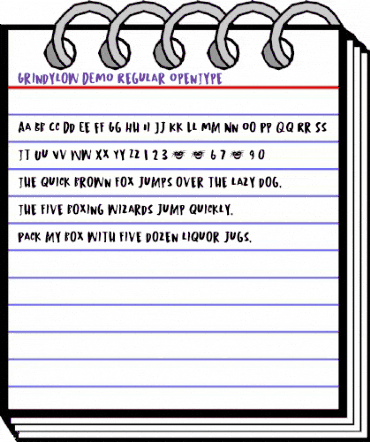 Grindylow DEMO Regular animated font preview