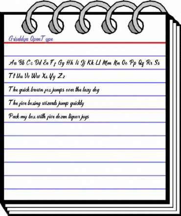 Griseldya Regular animated font preview