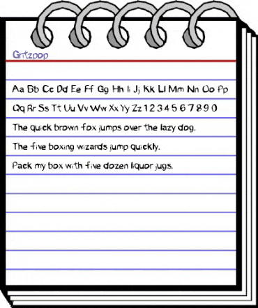 Gritzpop Medium animated font preview