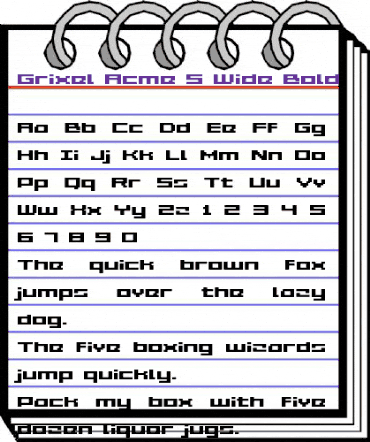 Grixel Acme 5 Wide Bold Regular animated font preview