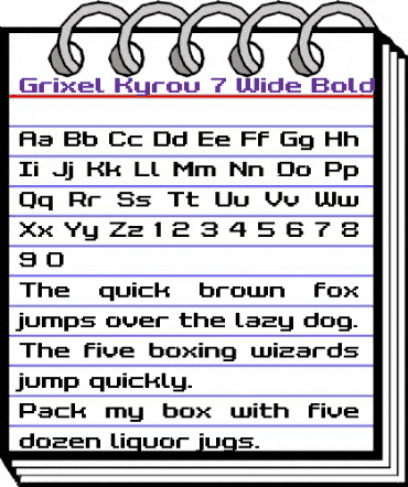 Grixel Kyrou 7 Wide Bold Regular animated font preview