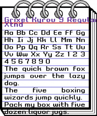 Grixel Kyrou 9 Regular Bold Xtnd Regular animated font preview
